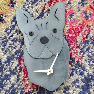 Frenchie Metal Industrial Wall Clock
